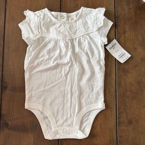 OshKosh B’Gosh- Cream Eyelet Lace Bodysuit - 6-12Mo. NWT